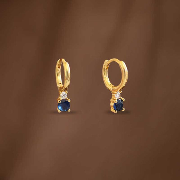 DELPHINE HUGGIE EARRINGS - BLUE