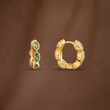 ZURI HUGGIE EARRINGS - GREEN