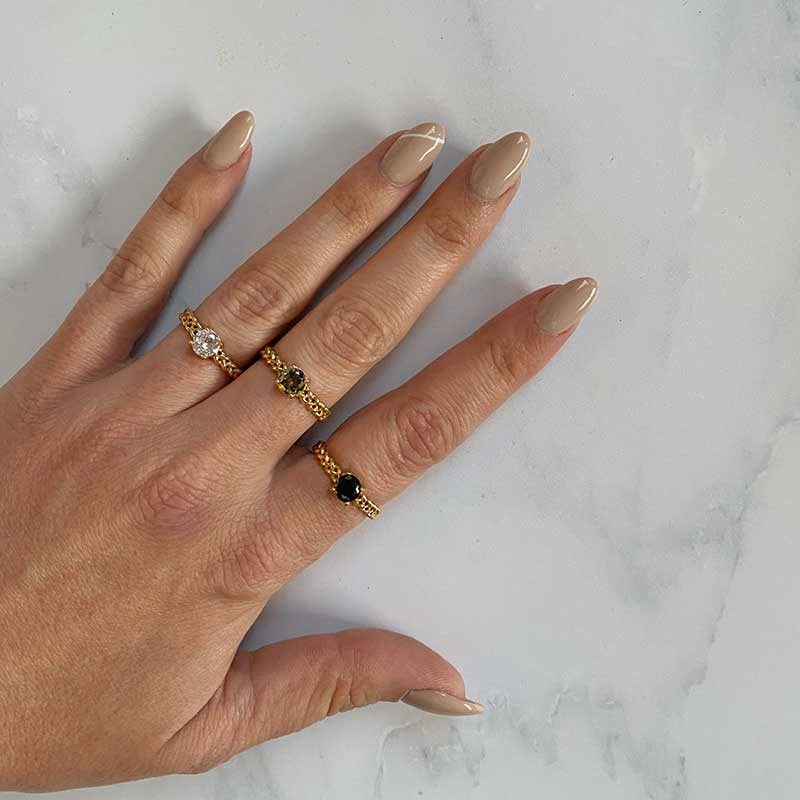 ASTERIA RING - BLACK