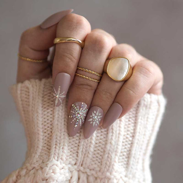 Woman Wearing 14K Gold Plated Macey Shell Statement Ring & Other Gold Rings