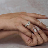 Woman Wearing Sterling Silver Mirasol Statement Classic Ring Snake Jewellery