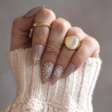 Woman Wearing 14K Gold Plated Resilience Classic Minimal Ring