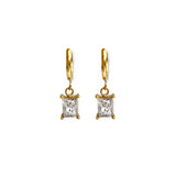 ZAHARA HUGGIE EARRINGS - WHITE